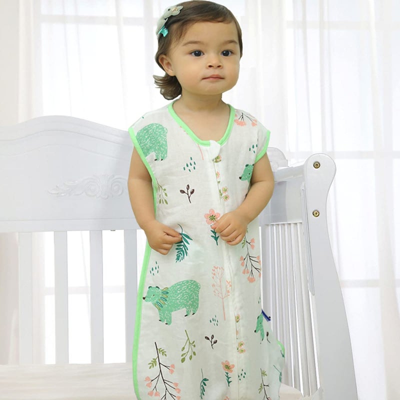 BLOOMSTAR Baby Sleeping Sack, Lightweight Muslin Cotton Soft Wearable Blanket, 12-24 Months Toddler, Summer Sleep Bag, Sleeveless, 0.5 Tog, Breathable, soft, Infant Sleep Bag - Image 2